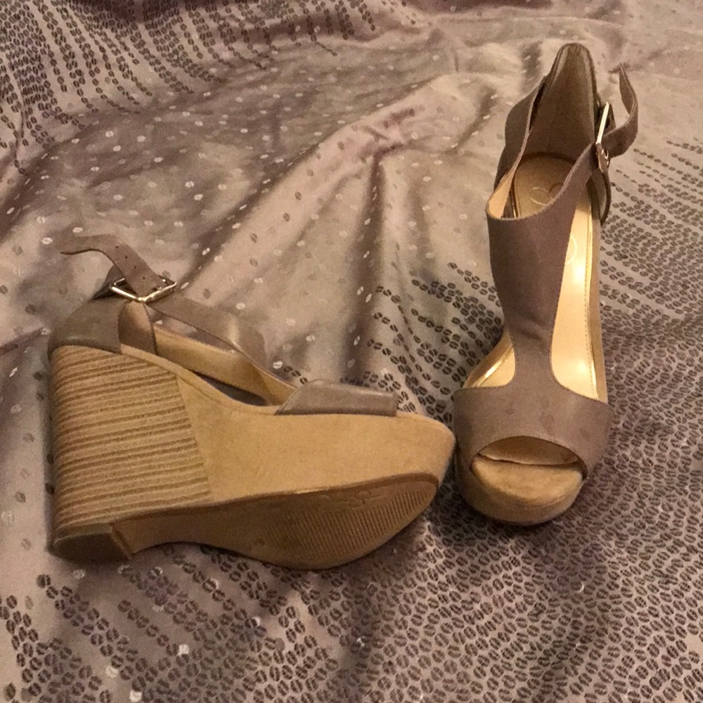 Jessica Simpson wedges. Never worn